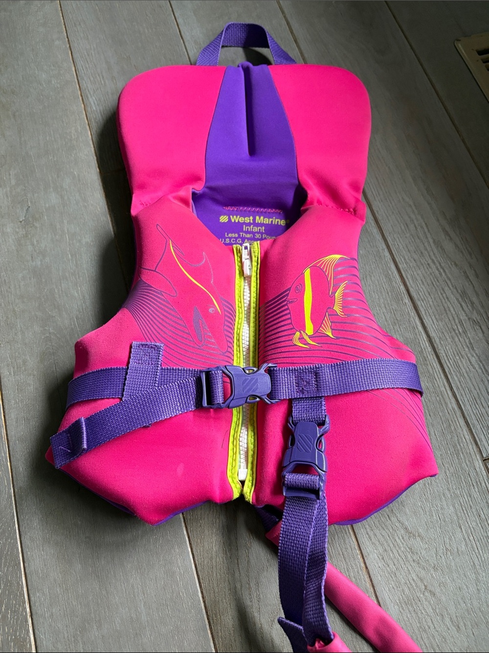 West Marine Kids Pink & Purple Life Jacket - Secure Fit